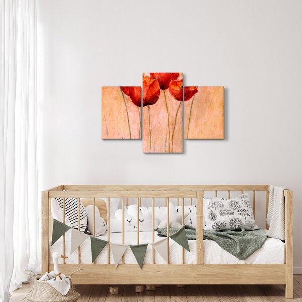 Slika - Rdeči tulipani (90x60 cm)