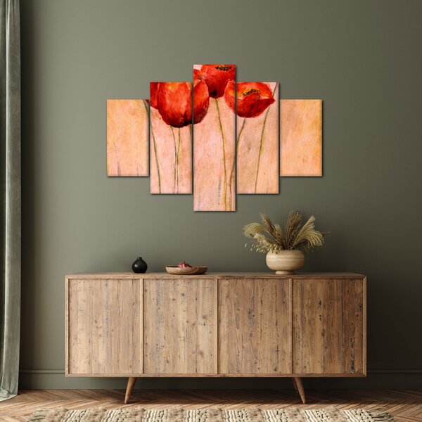 Slika - Rdeči tulipani (150x105 cm)