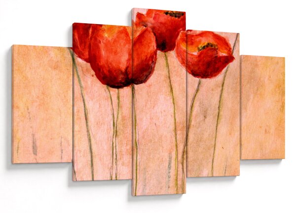 Slika - Rdeči tulipani (150x105 cm)