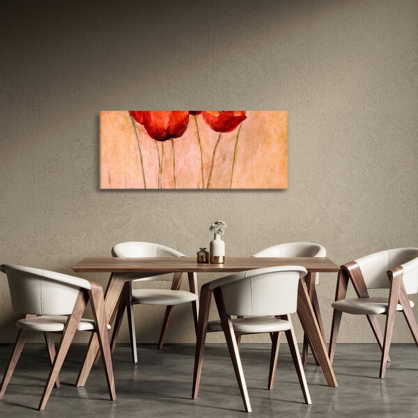 Slika - Rdeči tulipani (120x50 cm)