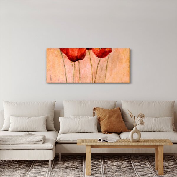 Slika - Rdeči tulipani (120x50 cm)