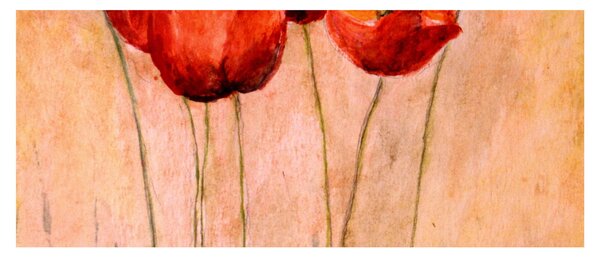 Slika - Rdeči tulipani (120x50 cm)