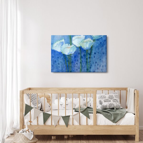 Slika - Beli tulipani (90x60 cm)