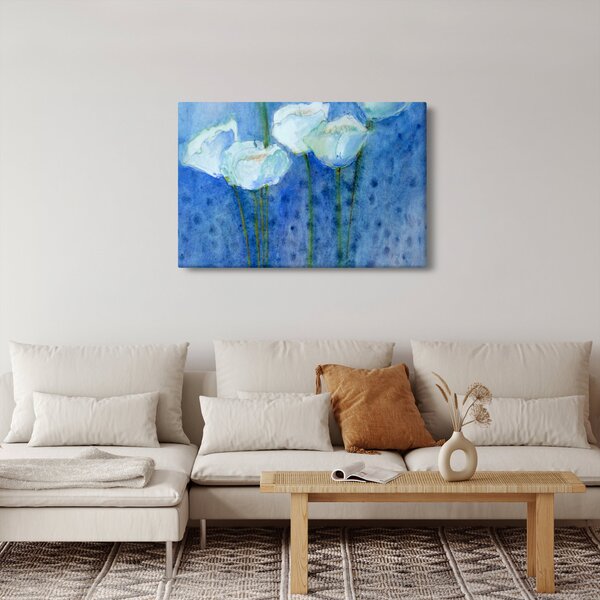 Slika - Beli tulipani (90x60 cm)