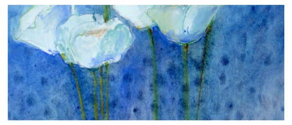 Slika - Beli tulipani (120x50 cm)