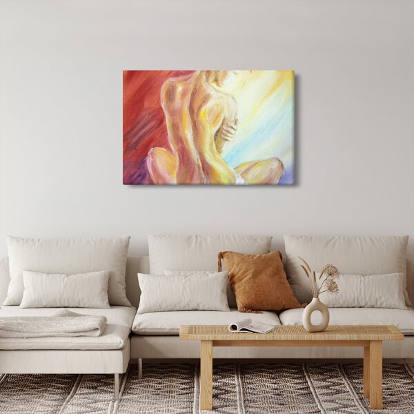 Slika počivajoče ženske, oljna slika (90x60 cm)