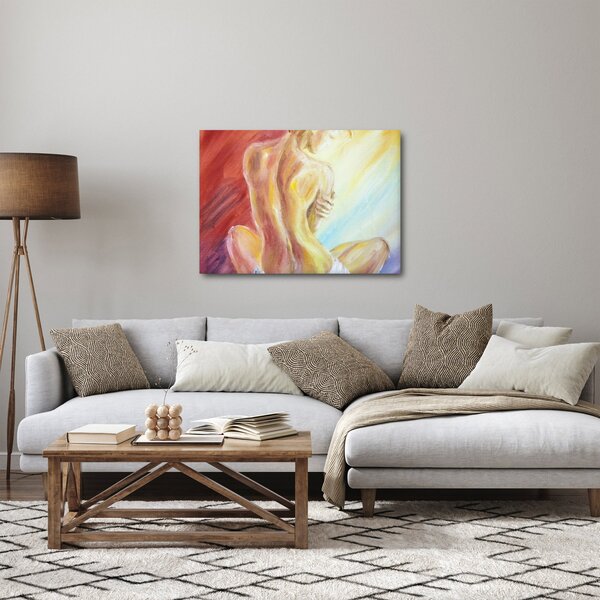 Slika počivajoče ženske, oljna slika (70x50 cm)