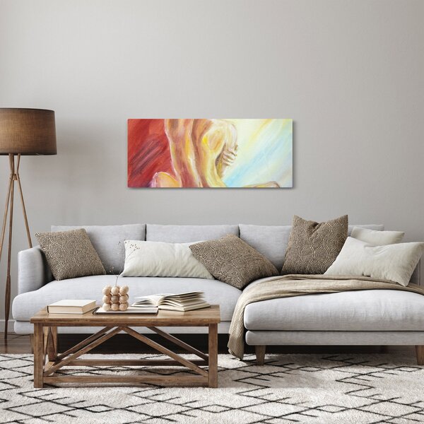 Slika počivajoče ženske, oljna slika (120x50 cm)