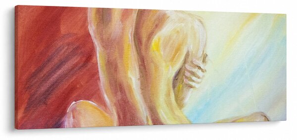 Slika počivajoče ženske, oljna slika (120x50 cm)