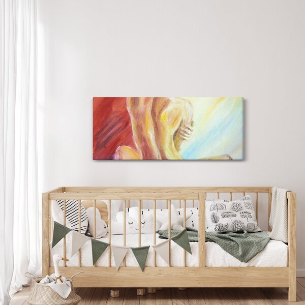 Slika počivajoče ženske, oljna slika (120x50 cm)