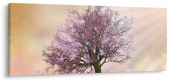 Podoba cvetočega drevesa na vrhu hriba (120x50 cm)