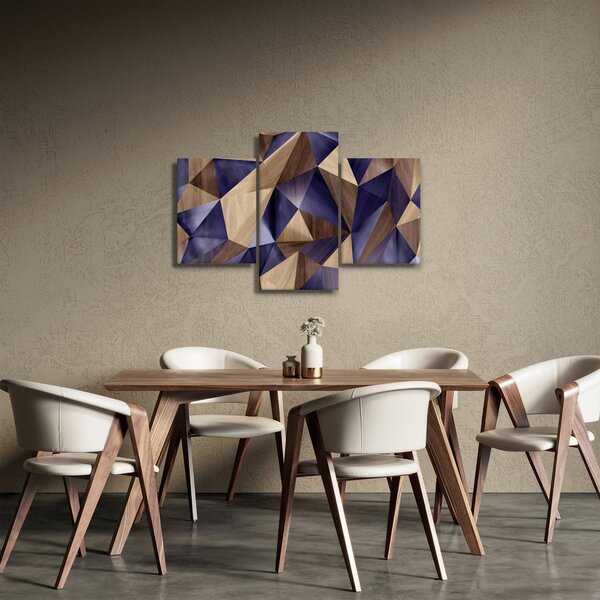 Slika - 3D leseni trikotniki (90x60 cm)
