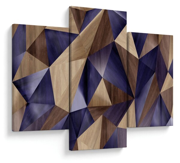 Slika - 3D leseni trikotniki (90x60 cm)