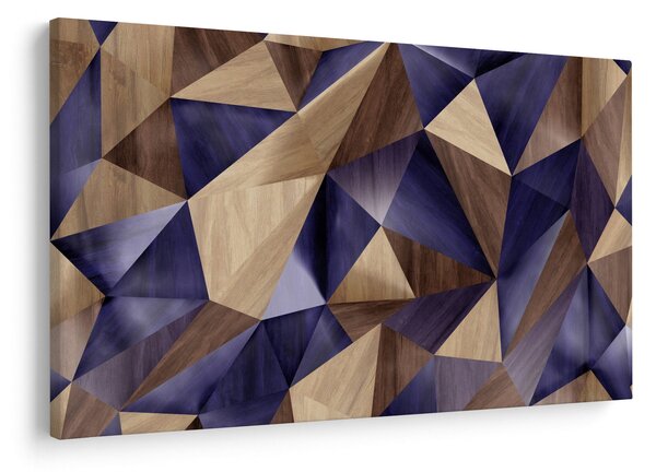 Slika - 3D leseni trikotniki (90x60 cm)