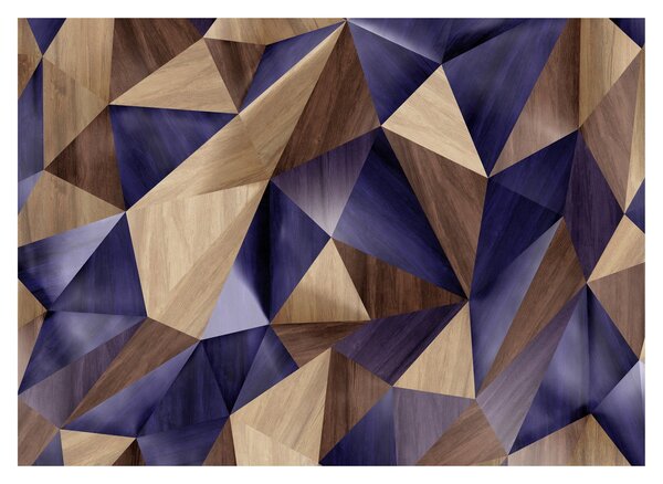 Slika - 3D leseni trikotniki (70x50 cm)