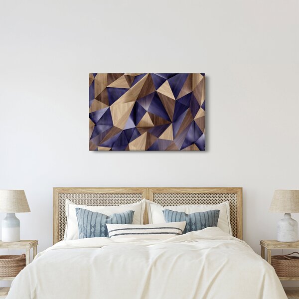 Slika - 3D leseni trikotniki (90x60 cm)