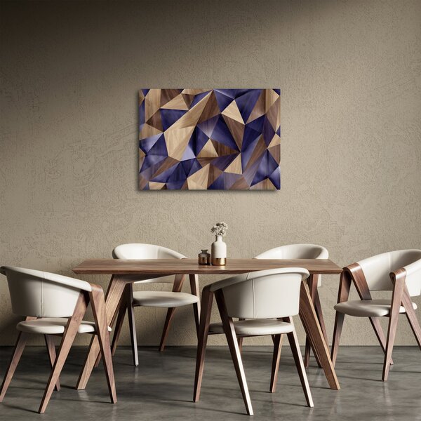 Slika - 3D leseni trikotniki (70x50 cm)