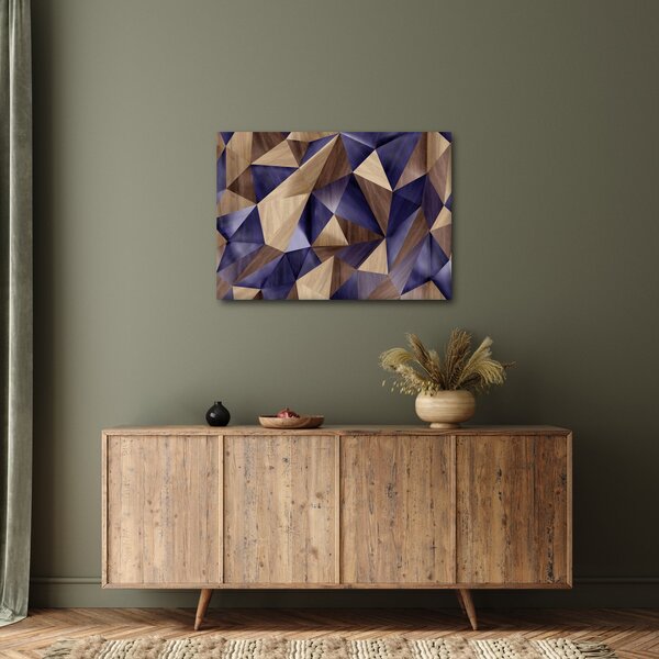 Slika - 3D leseni trikotniki (70x50 cm)