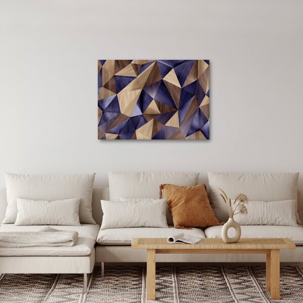 Slika - 3D leseni trikotniki (70x50 cm)