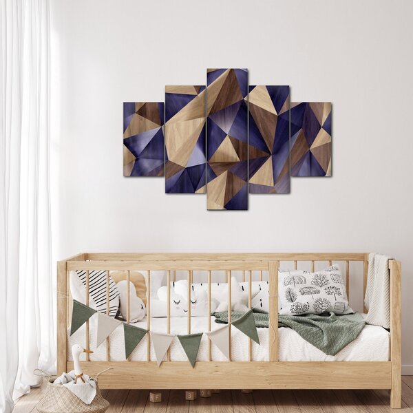 Slika - 3D leseni trikotniki (150x105 cm)