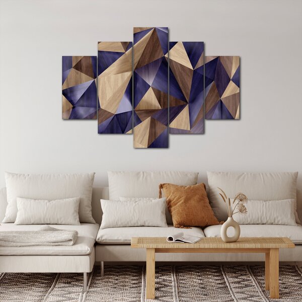 Slika - 3D leseni trikotniki (150x105 cm)