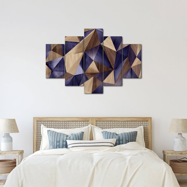 Slika - 3D leseni trikotniki (150x105 cm)