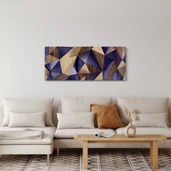Slika - 3D leseni trikotniki (120x50 cm)