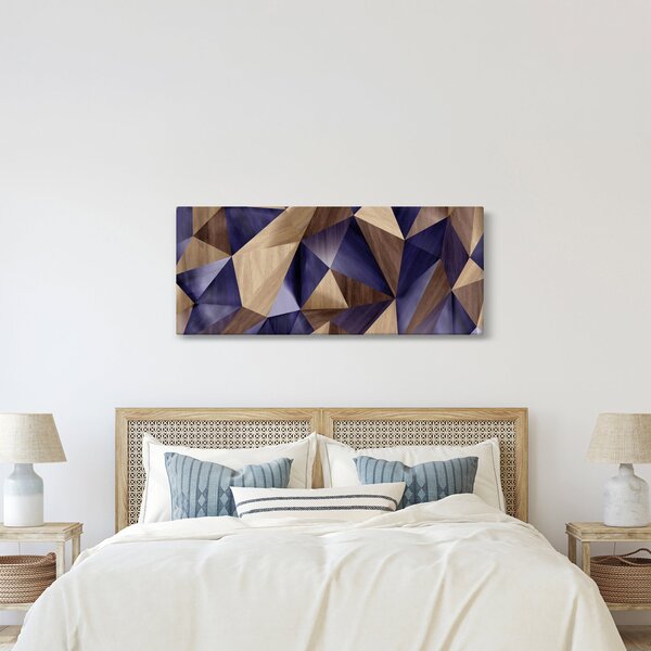 Slika - 3D leseni trikotniki (120x50 cm)