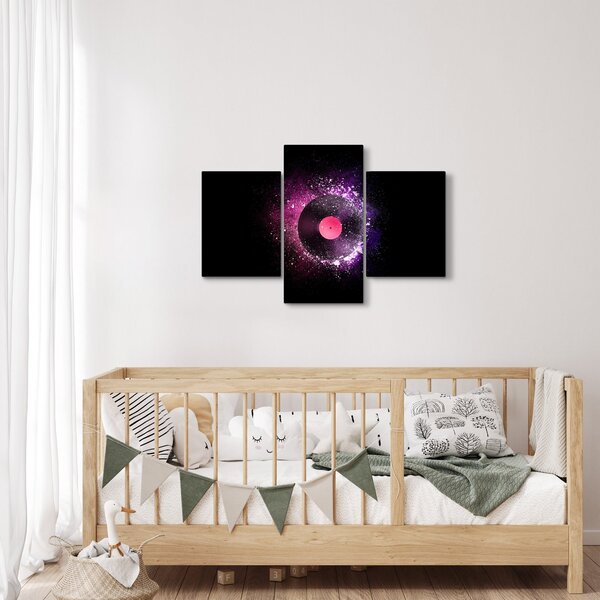 Slika - Vinilna plošča v roza-vijolični barvi (90x60 cm)