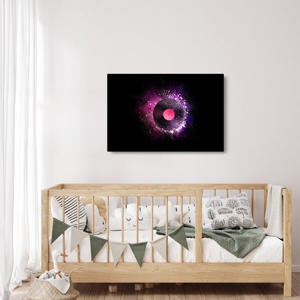 Slika - Vinilna plošča v roza-vijolični barvi (90x60 cm)
