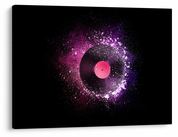 Slika - Vinilna plošča v roza-vijolični barvi (70x50 cm)