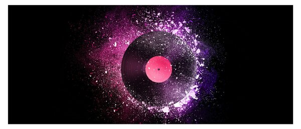 Slika - Vinilna plošča v roza-vijolični barvi (120x50 cm)