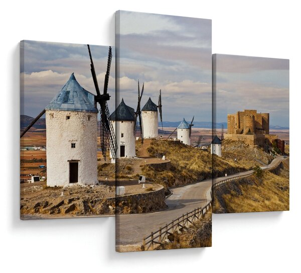 Slika - Mlini na veter Consuegra, Španija (90x60 cm)