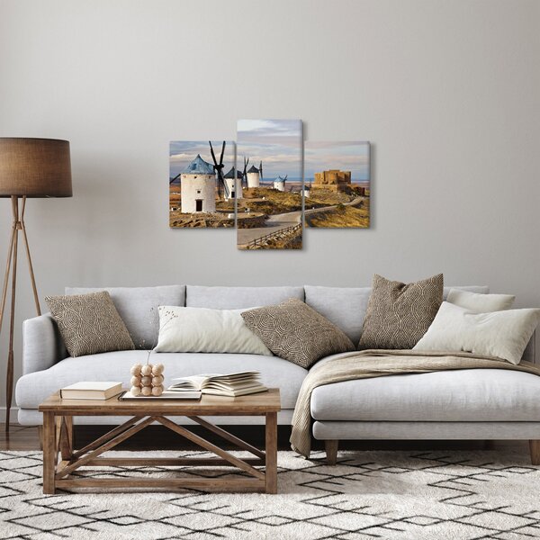 Slika - Mlini na veter Consuegra, Španija (90x60 cm)