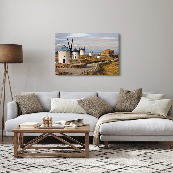 Slika - Mlini na veter Consuegra, Španija (90x60 cm)