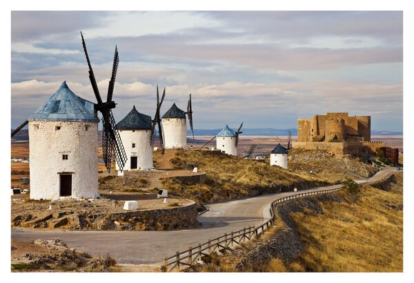 Slika - Mlini na veter Consuegra, Španija (90x60 cm)