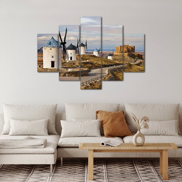 Slika - Mlini na veter Consuegra, Španija (150x105 cm)