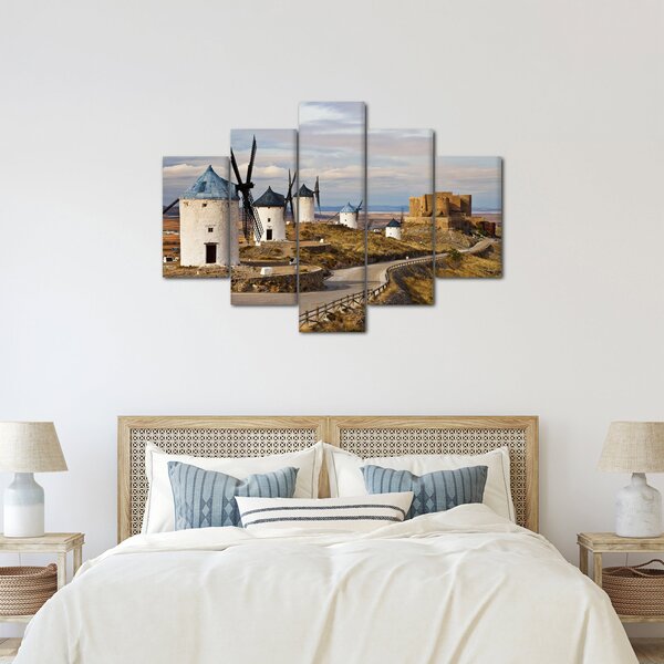 Slika - Mlini na veter Consuegra, Španija (150x105 cm)