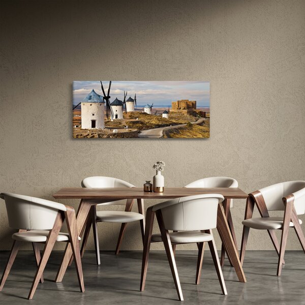 Slika - Mlini na veter Consuegra, Španija (120x50 cm)