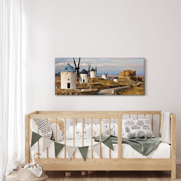 Slika - Mlini na veter Consuegra, Španija (120x50 cm)