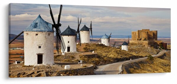 Slika - Mlini na veter Consuegra, Španija (120x50 cm)