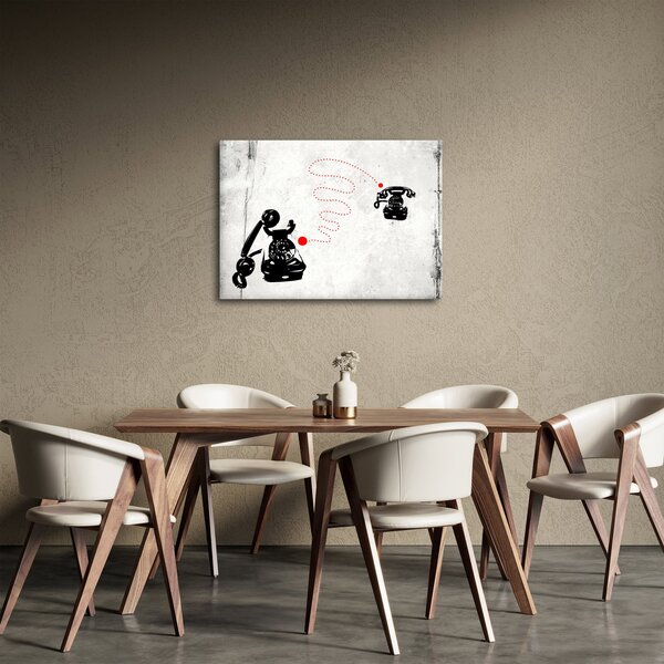 Slika - Telefonska risba v slogu Banksyja (70x50 cm)