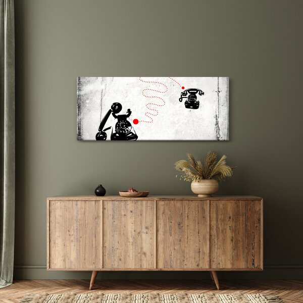 Slika - Telefonska risba v slogu Banksyja (120x50 cm)