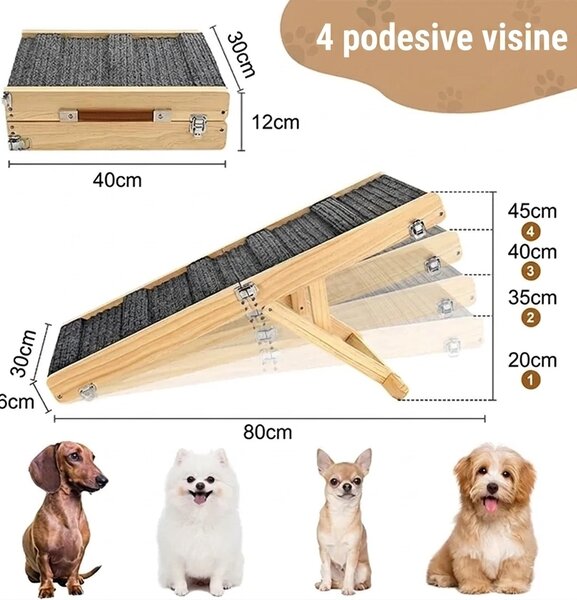 Pawclimb™ Sklopiva Podesiva Rampa Za Pse