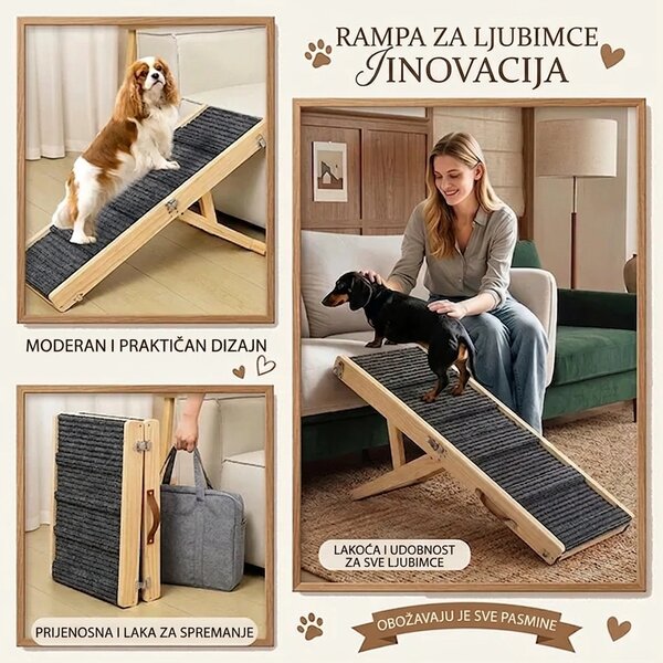 Pawclimb™ Sklopiva Podesiva Rampa Za Pse