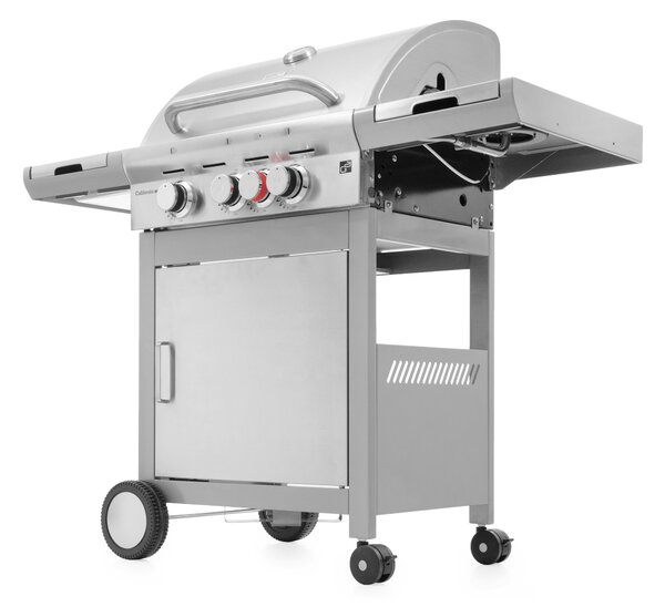 Plinski roštilj CALIFORNIA BBQ, 4 plamenika, s redukcijskim ventilom, srebrna Penta CZ