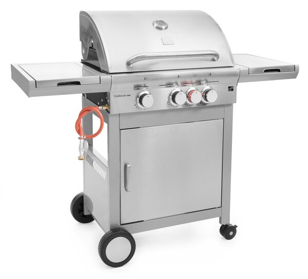 Plinski roštilj CALIFORNIA BBQ, 4 plamenika, s redukcijskim ventilom, srebrna Penta CZ