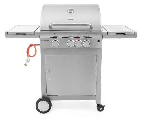 Plinski roštilj CALIFORNIA BBQ, 4 plamenika, s redukcijskim ventilom, srebrna Penta CZ