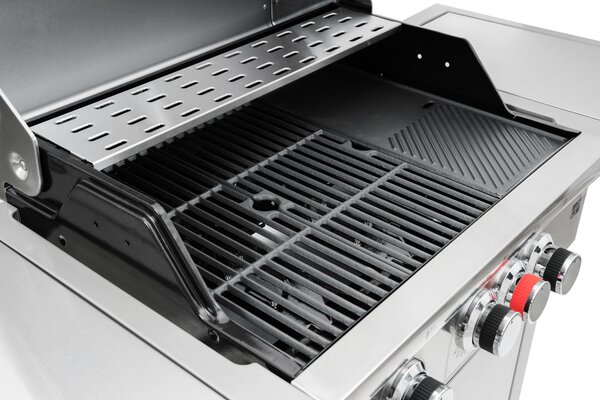 Plinski roštilj CALIFORNIA BBQ, 4 plamenika, s redukcijskim ventilom, srebrna Penta CZ