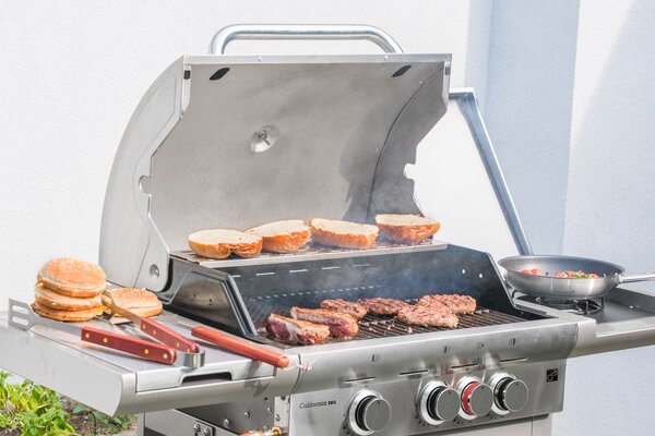 Plinski roštilj CALIFORNIA BBQ, 4 plamenika, s redukcijskim ventilom, srebrna Penta CZ